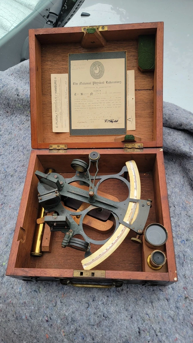 Vintage Original Sextant Antique Maritime Navigational Instruments