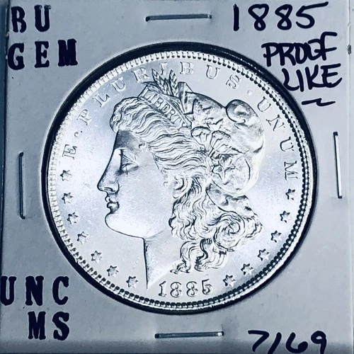 1885 BU GEM MORGAN SILVER DOLLAR UNC MS+++ U.S. MINT RARE COIN 7169