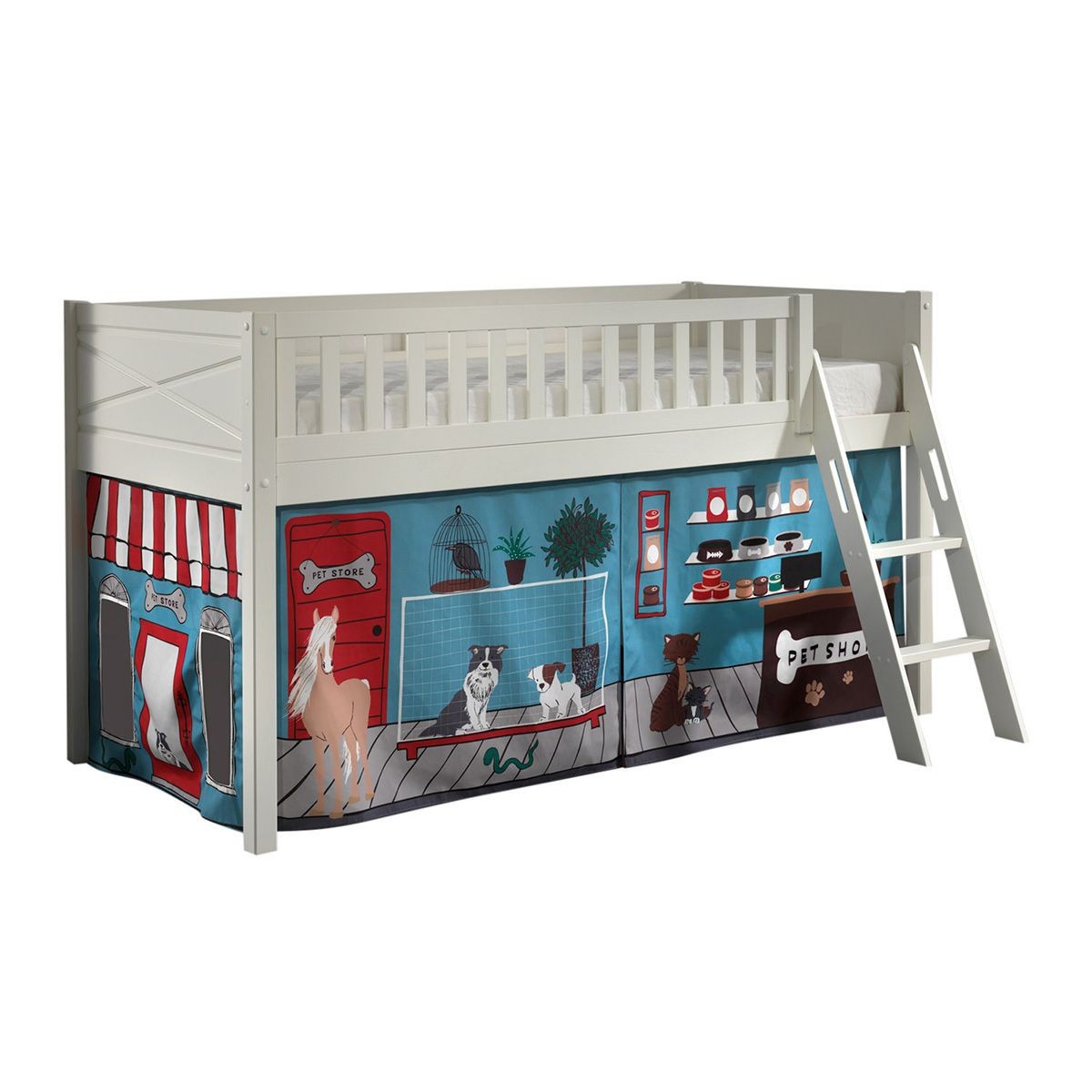 Lit enfant tente Scott Pet Shop blanc pour des nuits douces et rassurantes