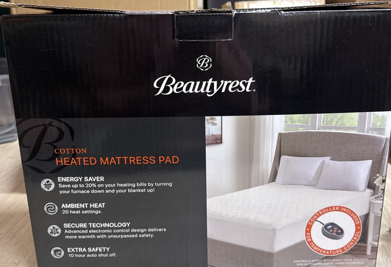 Beautyrest Cotton Heated Mattress Pad King