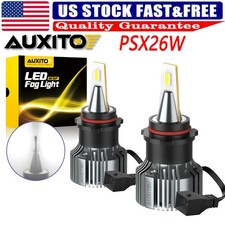2x AUXITO 6000K PSX26W 12278 Fog LED Light Bulbs For GMC Yukon Chevy XL Suburban