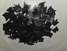NEW LOT OF 118 GENUINE KONNECT-IT KN-T10 BLACK RAIL TERMINAL BLOCKS
