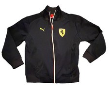 Puma Scuderia FERRARI MT7 Full Zip Track Jacket Black Boys Sz Medium Racing