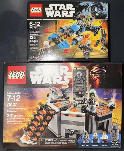 2 LEGO STAR WARS Sets: 75137 Carbon-Freezing Chamber & 75167 Bounty Hunter Pack