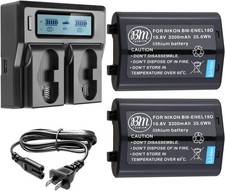 BM Premium EN-EL18D Battery Charger 2 Pack for Nikon Z9 D6 D5 D4 D4S