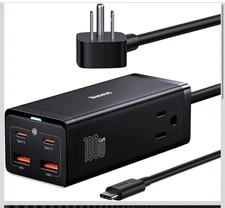 Baseus USB C Charger PowerCombo 100W - 6 in 1 Travel Power Strip