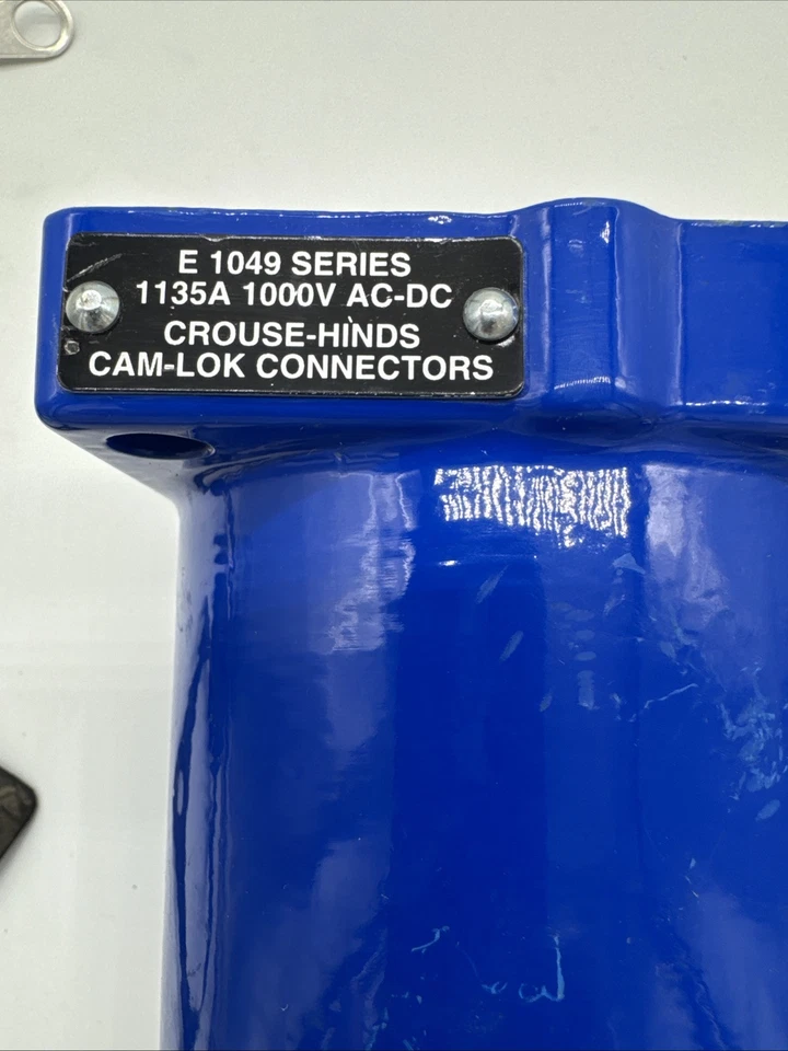Crouse Hinds E1049 Series Cam Lok Connector Receptacle 1135A 1000V AC-DC BLUE - Image 2 of 3
