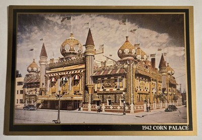 1942 Corn Palace Mitchell South Dakota SD Unused 1990 Postcard S13