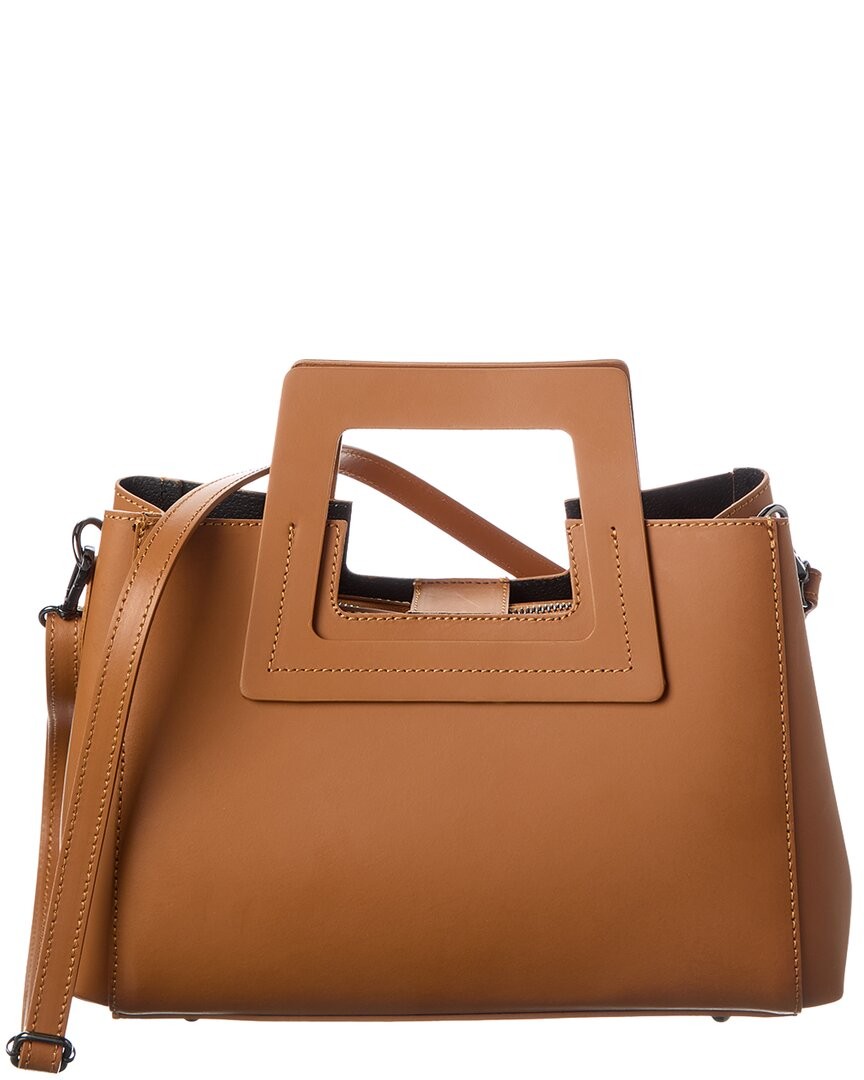 Italian Leather Top Handle Bag Women's Brown