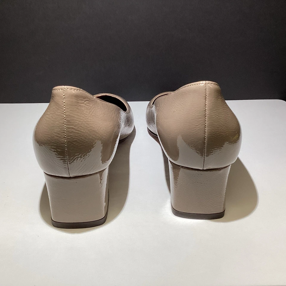 Aquatalia Pheobe Nude 女式鞋意大利 7.5 码漆皮 — 第 4/4 张图片