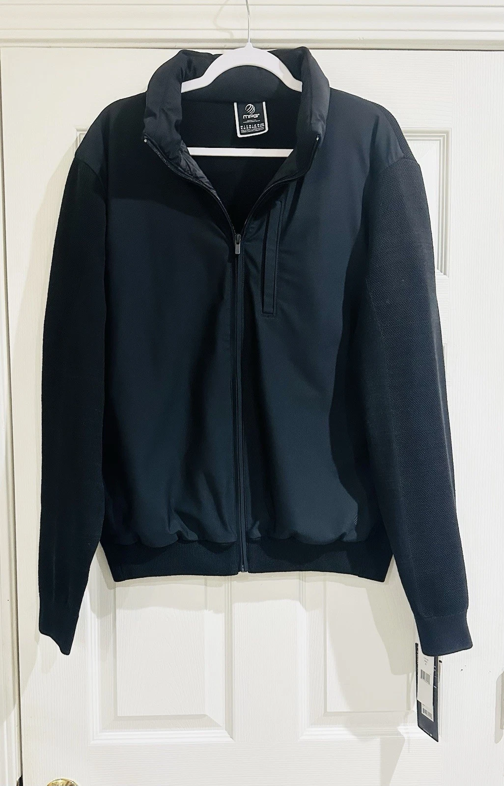 NWT MPG Men’s Black Full Zip Hooded Jacket Size XL