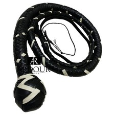 6FT Style Bullwhip Genuine Leather Handmade 12 Strand Braided Heavy Duty