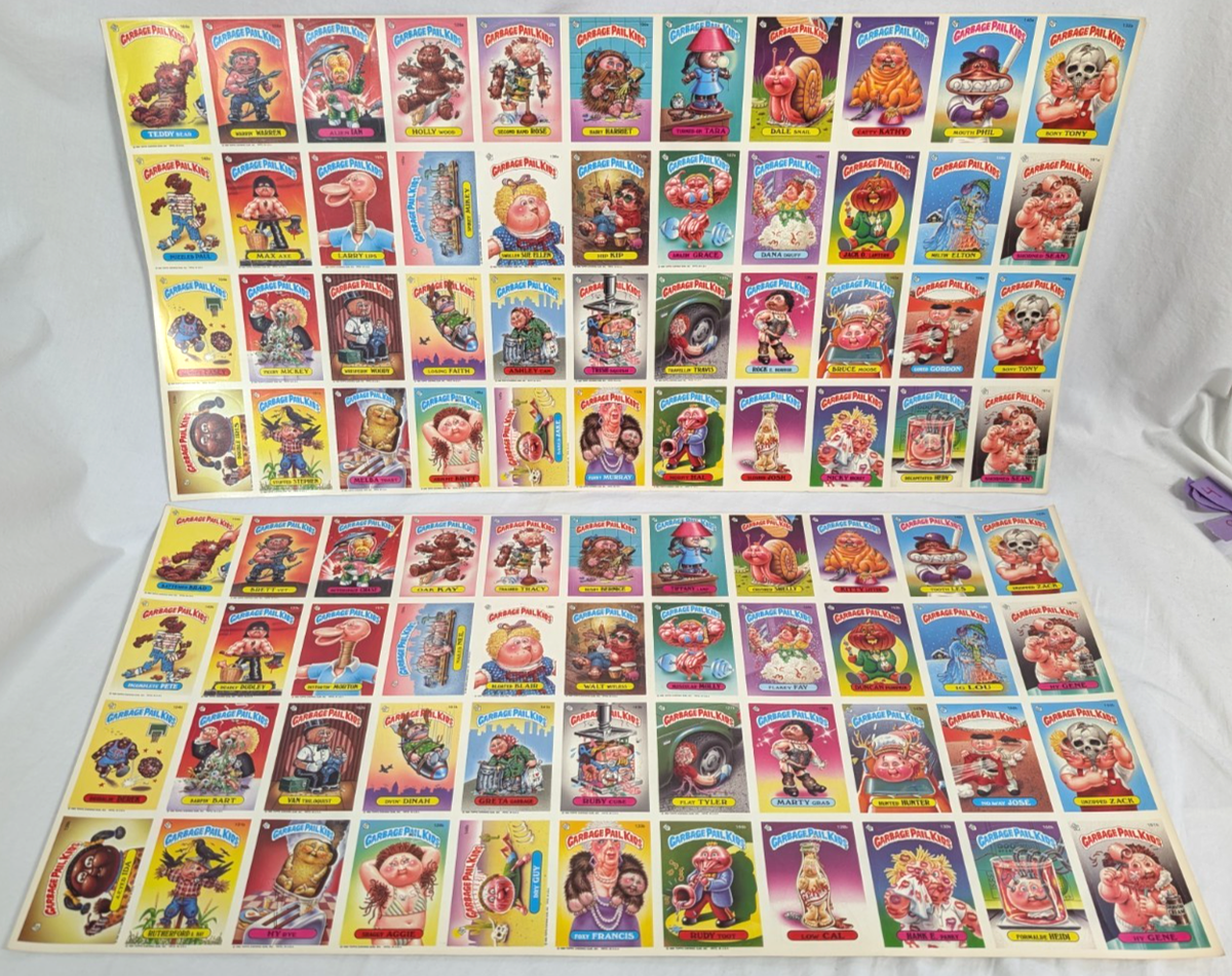 ゆ*ら様 シジックス☆カトルバグ☆クイックカッツ☆カットダイ☆カードやアルバム作 1986 Garbage Pail Kids OS4 Series 4 UNCUT SHEETS a & b Set OAK KAY