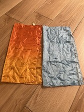 Sarah's Silks Mini Playsilk Set 2 21  Square Solid Blue And Ombr  Orange