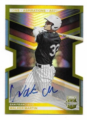WALKER MARTIN 2023 Elite Extra Edition RC GOLD AUTO #06/24 Diecut Rookie #111