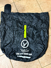 VolkGo Car Seat Travel Bag Black with Green Strap Infant Toddler