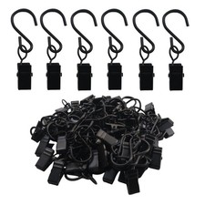 Stainless Steel S Hooks Curtain Clips  Hanging Party Lights Hangers Gutter