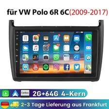 CarPlay DAB+ Android14 Autoradio GPS Nav WIFI RDS BT Für VW Polo 6R 6C 2009-2017