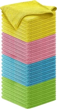 Microfiber Cleaning Cloth - 50Pcs (12.5x12.5 inch) High Performance - 1200 Washe
