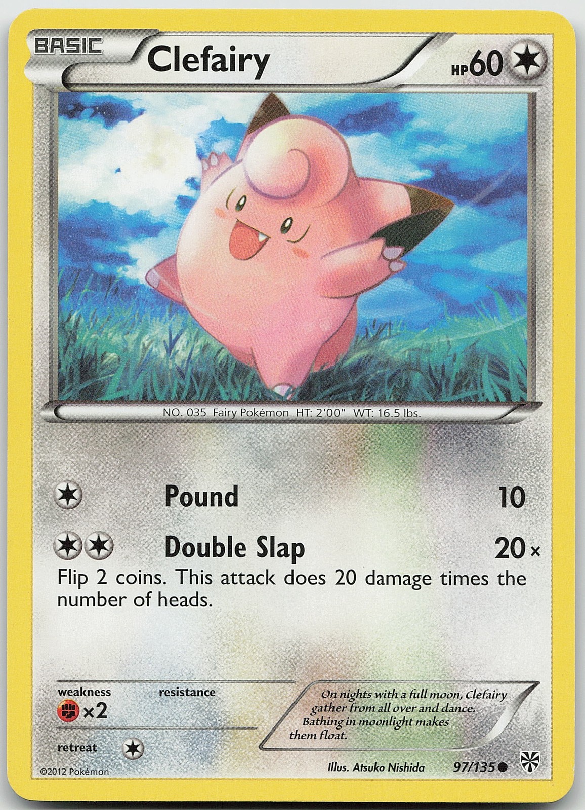 Clefairy Common Plasma Storm LP Pokemon 97/135