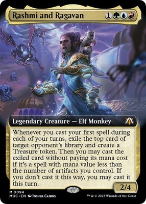 Rashmi and Ragavan (Extended Art) - Normal NM MTG Commander: March of the Mac...