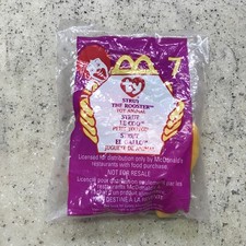 Strut The Rooster McDonalds Happy Meal Toy 1999 Ty Teenie Beanie Baby 7 NIP