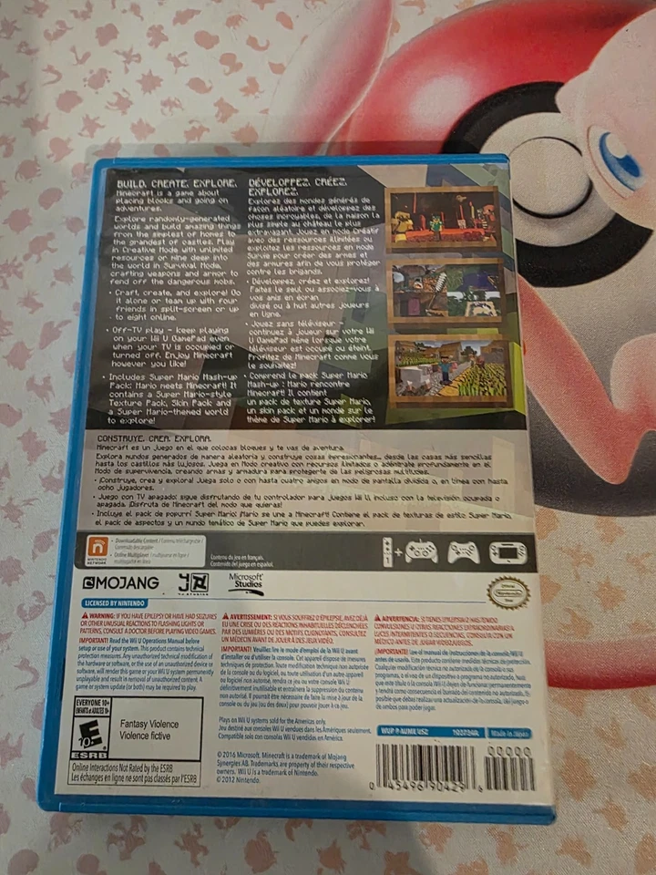 Minecraft Wii U Edition Nintendo 2016 Complete w/ Manual Super Mario Mash-Up - Image 2 of 3