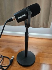 Shure MV7-K Microphone with Stand and XLR Cable