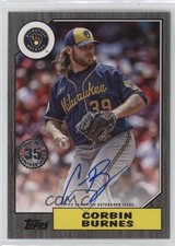 2022 Update 1987 Topps Baseball Black 134/199 Corbin Burnes #87BA-CB Auto e6e