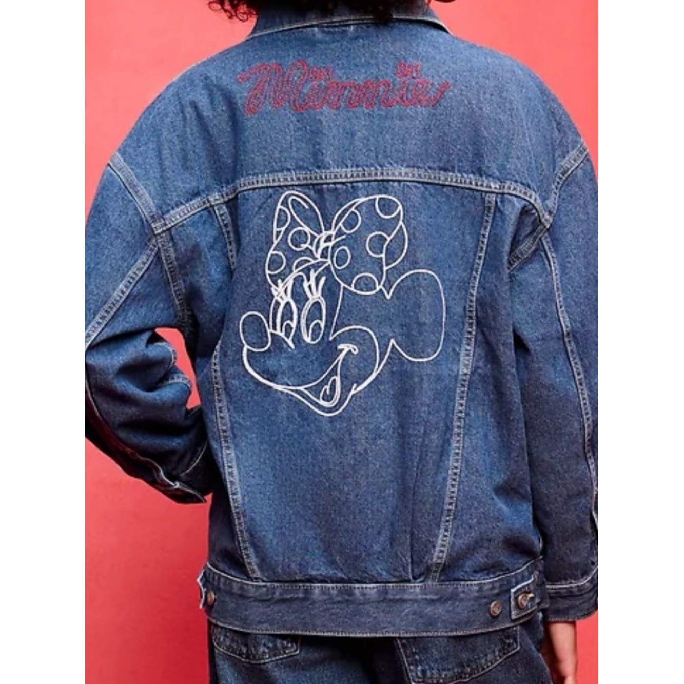 Chaqueta de Camionero Jean Minnie Mouse Gran Tamaño OLD NAVY X DISNEY Bordada XL