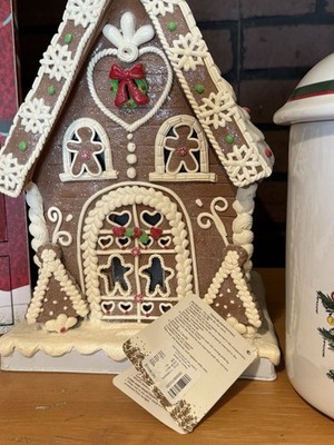 Lighted Gingerbread House Christmas Decoration Faux IcingHoliday Village Display