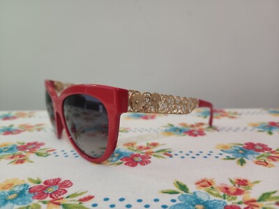 Dolce & Gabbana Red Cat-Eye Sunglasses Dolce & Gabbana - Cat-eye Red & White Sunglasses main image 2