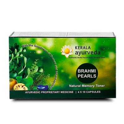Kerala Ayurveda Brahmi Pearls (40 Capsules)  For Memory Support & Sharpens Mind