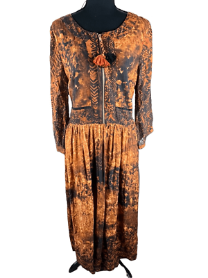 Soft Surroundings Venetian boho maxi dress Burnt Orange Black Stevie Nicks 10 | eBay Soft Surroundings Venetian boho maxi dress Burnt Orange Black Stevie Nicks 10 | eBay