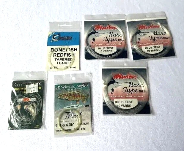 Mason Tipo Duro Monofilamento Líder Material y 3 Lote Mixto De Otros Hacer Líder Foto 2 de 4