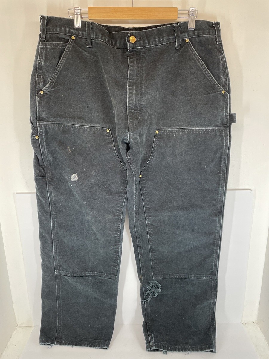 FI-Distressed Double Knee Pants (VerⅡ) Vtg Carhartt Double-Knee Dungaree Carpenter Pants Distressed