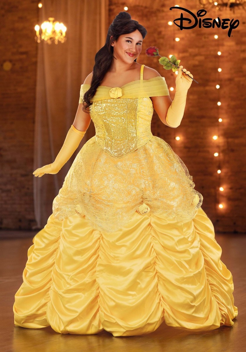 Women's Premium Disney Belle Costume Dress Size Large (Used)
