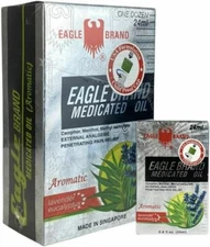 Eagle Brand Medicated Oil -External Analgesic- Dau Xanh Con O- Dau Trang Lavende