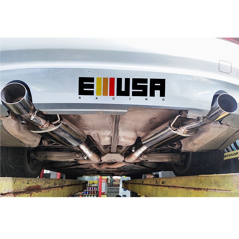 4PCS SS Muffler w/Tips for 2007-2013 BMW E90 E91 E93 335is N54 N55