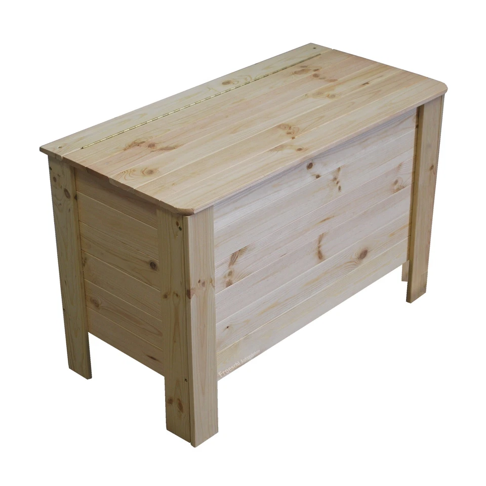 Coffre en bois avec couvercle pour à jouets, balles, vêtements ou chaussures a* - Photo 1/1