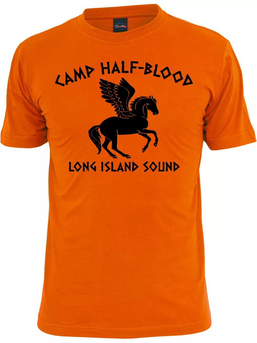 Camp Half Blood Unisex T-shirt. Long Island Sound Greek gods Orange shirt  S-3XL.