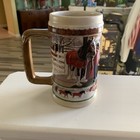 1989 Budweiser CS386 Collector Holiday Beer Stein “The Clydesdale At Home” — photo 2