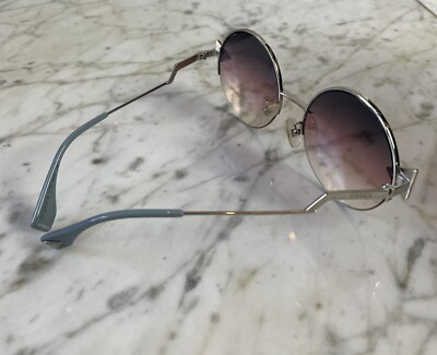 Authentic Fendi Silver Round Blue Gradient Sunglasses FF  display picture 1