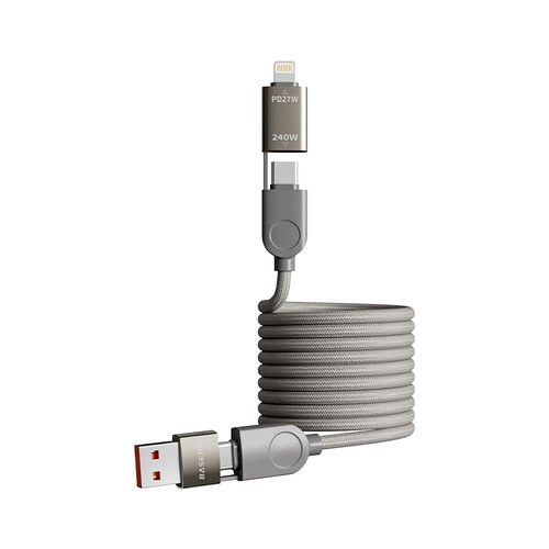 1.2M 240W Magnetyczny kabel szybkiego ładowania 4w1 do telefonu komórkowego USB typu A-C / C-C Multi kabel ładujący - Zdjęcie 10 z 11