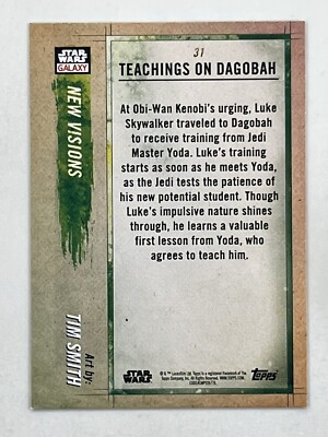 Luke Skywalker Yoda 2018 Topps Star Wars Galaxy Teachings On