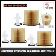 04152-YZZA1 Engine Oil Filter Pack of 3 for T...