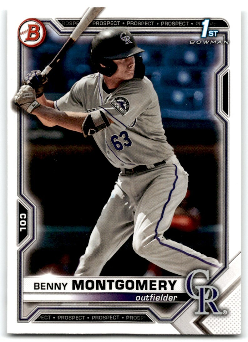 2021 BOWMAN DRAFT BENNY MONTGOMERY COLORADO ROCKIES #BD-84