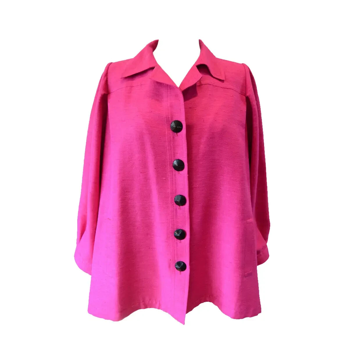 Giacca Yves Saint Laurent vintage rosa seta e lino faille