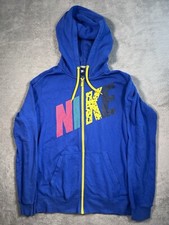 Vintage Nike Womens Size XL Full Zip Hoodie Blue Label 678888-480