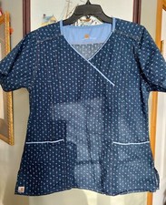 New CARRHART NURSING Scrub Top Women Size LARGE L COTTON